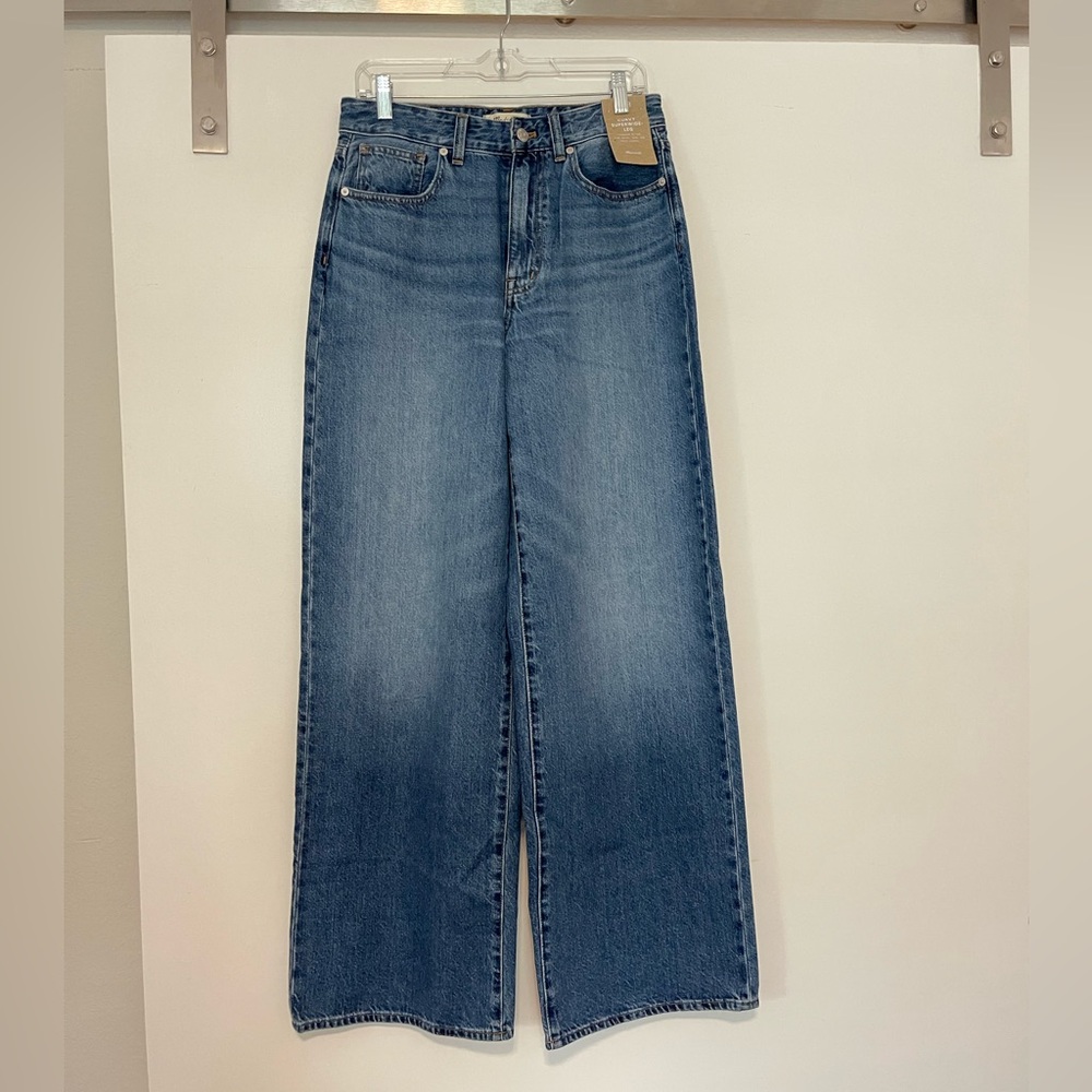 Madewell Curvy Superwide-Leg Blue Jeans